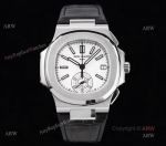3K Factory V2 Patek Philippe Nautilus 5980 Leather Watch With White Dial 